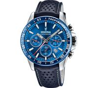 Festina F20561/3 Timeless Chrono 45mm Chronograph Quartz Homme Bleu Argenté 1...