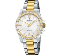 Festina Femmes Analogique-Numérique Quartz Montre avec Bracelet en Acier Inoxydable