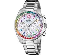 Festina F20606/2 Montre dame en acier inoxydable argenté Bracelet à maillons Boucle déployante