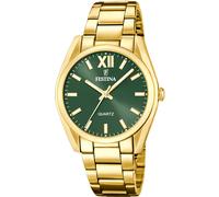 Festina Montre Femme Analogique Acier Inoxydable 316L Doré - Quartz - Verre minéral Haute résistance - Étanche 5 ATM F20640/4 - Boyfriend Collection