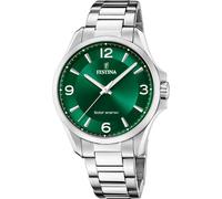 Festina F20656/3 Montre solaire pour homme en acier inoxydable argenté