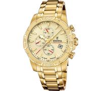 Festina F20705/2 Chronographe montre hommes en acier inoxydable Chrono date or