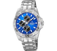 Festina mens montre F20445/4 acier montre-bracelet multifonction argent D2UF20445/4