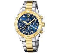 Festina Montre Chrono Bicolore Pour Femme Avec Bracelet Et Ensembles Cz