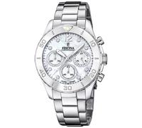 Festina Montre Chrono Pour Femme Avec Sertis Cz Et Bracelet En Acier F20603/1
