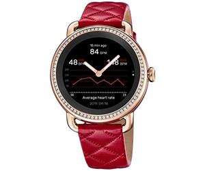 Festina Montre Connectée Femme - Hybride Cuir Rouge Analogique - Verre Minéral Résistant - Special Prices - Contrôle Musique, Compte Pas, Notifications, Rejet Appels F50002/3