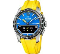 Festina Montre Connectée Homme Hybride Connected D en Caoutchouc Jaune