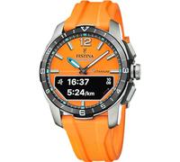 Festina Montre Connectée Homme Hybride Connected D en Caoutchouc Orange