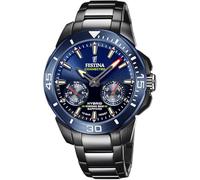 Festina Montre hybride connectée Homme F20647/1 – Acier 316L Noir, 10 ATM, musique, pas & appels