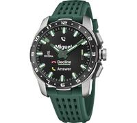 Festina Montre Connectée Homme Hybride Connected Full D Vert | Analogique Connectée, Autonomie 10 Jours, Écran AMOLED, Appels Bluetooth, GPS, Santé, 5 ATM, Caoutchouc F23305/1