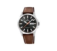 Festina Montre Homme F20358/2 – 41 mm – Cuir marron – Quartz – Verre minéral – Étanche 10 ATM