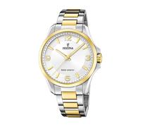 Festina - Montre en Acier Quartz- Boîtier Blanc- Bracelet Or - Homme - Accessoires - Gris - Taille: ONE Size