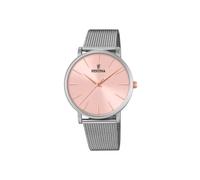 Festina Montre Femme Analogique Acier Inoxydable 316L Argenté - Quartz - Montre Femme - Verre minéral Haute résistance F20475/2 - Boyfriend Collection
