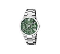 Festina Montre Femme Analogique Acier Inoxydable 316L Argenté - Quartz Multifonction - Verre minéral - Étanche 5 ATM - Calendrier F16716/5 - Boyfriend Collection