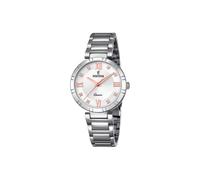 Festina Montre Femme Analogique Acier Inoxydable 316L Argenté - Quartz - Verre minéral Haute résistance - Étanche 5 ATM F16936/B - Mademoiselle