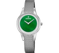 Festina Montre Femme Analogique Acier Inoxydable 316L Argenté - Quartz - Verre minéral Haute résistance - Étanche 5 ATM F20494/7 - Mademoiselle