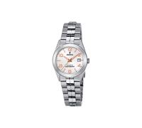 Festina Montre Femme Analogique Acier Inoxydable 316L Argenté - Quartz - Verre minéral Haute résistance - Étanche 10 ATM - Calendrier F20438/4