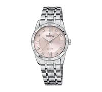 Festina Montre Femme Analogique Acier Inoxydable 316L Argenté - Quartz - Verre minéral Haute résistance - Étanche 5 ATM F16940/C - Mademoiselle