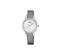 Festina Montre Femme Analogique Acier Inoxydable 316L Argenté - Quartz - Verre minéral Haute résistance - Étanche 5 ATM F20494/1 - Mademoiselle