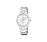 Festina Montre Femme Analogique Acier Inoxydable 316L Argenté - Quartz - Verre minéral Haute résistance - Étanche 5 ATM F20582/1 - Mademoiselle
