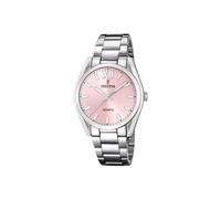 Festina Montre Femme Analogique Acier Inoxydable 316L Argenté - Quartz - Verre minéral Haute résistance - Étanche 5 ATM F20622/2 - Boyfriend Collection