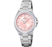 Festina Montre Femme Analogique Acier Inoxydable 316L Argenté - Quartz - Verre minéral Haute résistance - Étanche 5 ATM - Date F20700/2 - Mademoiselle