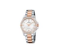 Festina Montre Femme Analogique Acier Inoxydable 316L Argenté - Quartz - Verre minéral Haute résistance - Étanche 5 ATM F20595/1 - Mademoiselle