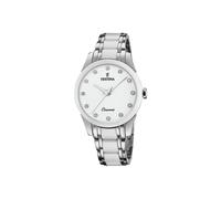 Festina Montre Femme Analogique Acier Inoxydable 316L Blanc - Quartz - Verre minéral Haute résistance - Étanche 5 ATM F20499/1 - Ceramic