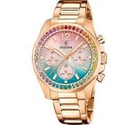 Festina Montre Femme Analogique Acier Inoxydable 316L Rose - Quartz Chronographe - Verre minéral Haute résistance - Étanche 10 ATM - Special Prices F20639/8