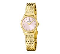 Festina Montre Femme Analogique en Acier Inoxydable 316L Doré