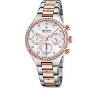 Festina Montre Femme Chronographe F20403/1 - Acier inox 316L argenté, quartz, étanche 5 ATM