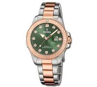 Festina Montre Femmes Acier Inoxydable Argent Or Petit Ami UF20505/4