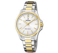 Festina Montre Femmes Acier Inoxydable Argent Or Solaire Energy Uf20655/2