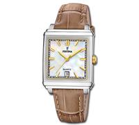 Festina Montre Femmes Cuir Beige Marron Clair festina Tendance Montre UF20682/4