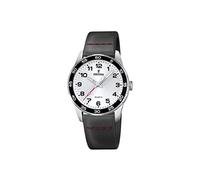 Festina Montre Garçon Analogique Cuir Noir - Quartz - Verre minéral Haute résistance - Étanche 5 ATM - Classique F16906/A - Junior Collection