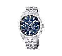 Festina Montre Homme Acier 316L Argent - Chronographe Quartz, Date, Verre Minéral Résistant - Étanche 10 ATM - F20742/4 Timeless Chronograph