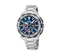 Festina Montre Homme Analogique - Acier Inoxydable 316L Argenté - Quartz - Chronographe - Calendrier - Verre Minéral Haute Résistance - Étanche 20 ATM - F20724/2 Chrono Bike