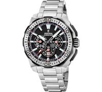 Festina Montre Homme Analogique - Acier Inoxydable 316L Argenté - Quartz - Chronographe - Calendrier - Verre Minéral Haute Résistance - Étanche 20 ATM - F20724/7 Chrono Bike