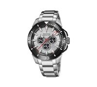 Festina Montre Homme Analogique - Acier Inoxydable 316L Argenté - Quartz - Chronographe - Calendrier - Verre Minéral Haute Résistance - Étanche 10 ATM - F20641/1 Chrono Bike