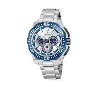 Festina Montre Homme Analogique - Acier Inoxydable 316L Argenté - Quartz - Chronographe - Calendrier - Verre Minéral Haute Résistance - Étanche 20 ATM - F20724/1 Chrono Bike