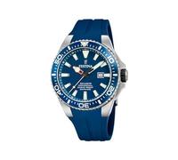 Festina Montre Homme Analogique avec Bracelet en Caoutchouc Bleu - Mouvement Quartz - Calendrier - Verre Saphir Haute Résistance - Étanche 20 ATM F20664/1 The Originals