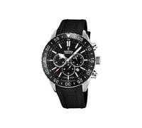 Festina Montre Homme Analogique avec Bracelet en Caoutchouc Noir - Mouvement Quartz - Chronographe - Calendrier - Verre Saphir Haute Résistance - Étanche 10 ATM F20515/2 Ceramic