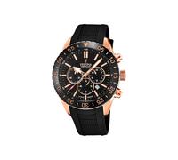 Festina Montre Homme Analogique avec Bracelet en Caoutchouc Noir - Mouvement Quartz - Chronographe - Calendrier - Verre Saphir Haute Résistance - Étanche 10 ATM F20516/2 Ceramic