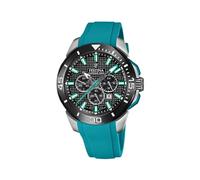 Festina Montre Homme Analogique avec Bracelet en Caoutchouc Vert - Mouvement Quartz - Chronographe - Calendrier - Verre Minéral Haute Résistance - Étanche 10 ATM F20642/3 Chrono Bike