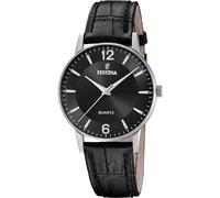 Montre FESTINA pour Homme F20690/4 Classics Boîtier en Acier Inoxydable Gris Bracelet en Cuir Noir