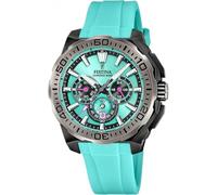 Festina Montre Homme Analogique de Caoutchouc Bleu - Mouvement à Quartz - Chronographe - Calendrier - Verre Minéral Haute Résistance - Étanche 20 ATM - F20726/2 Chrono Bike