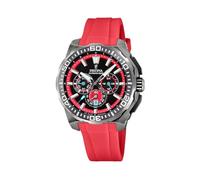 Festina Montre Homme Analogique de Caoutchouc Rouge - Mouvement à Quartz - Chronographe - Calendrier - Verre Minéral Haute Résistance - Étanche 20 ATM - F20725/5 Chrono Bike