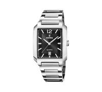 Festina Montre Homme Analogique en Acier Inoxydable 316L Argenté - Mouvement Quartz - Calendrier - Verre Minéral Haute Résistance - Étanche 5 ATM F20677/4 on The Square