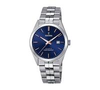 Festina Montre Homme Analogique en Acier Inoxydable 316L Argenté - Mouvement Quartz - Calendrier - Verre Minéral Haute Résistance - Étanche 10 ATM F20437/B