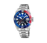 Festina Montre Homme Analogique en Acier Inoxydable 316L Argenté - Mouvement Quartz - Calendrier - Verre Saphir Haute Résistance - Étanche 20 ATM F20669/4 The Originals